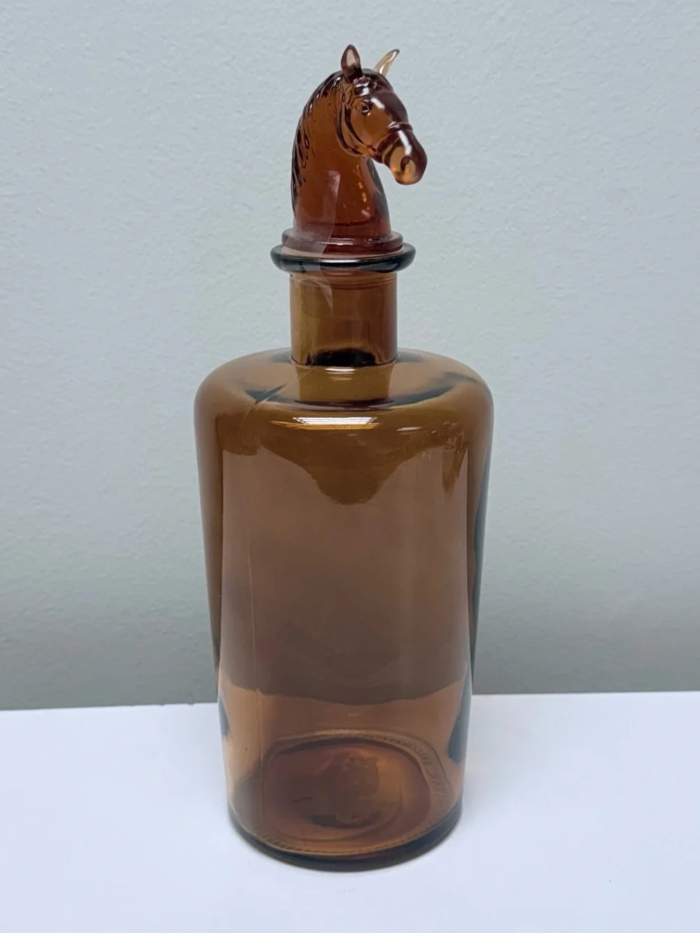 New! Amber Glass Decanter with Horse Head Stopper by Target Bullseye Playground